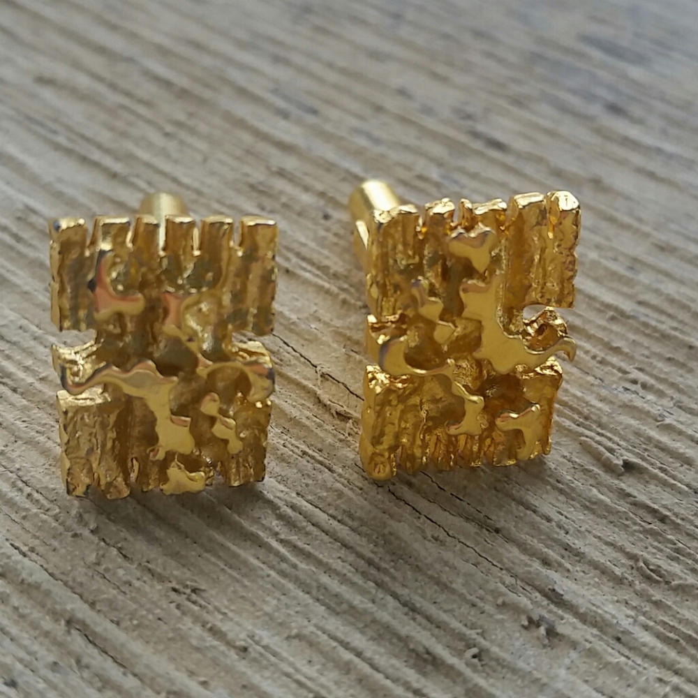 Christian Dior gold cufflinks